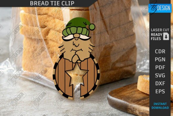 Bread Clip Laser Cut Funny Baking Clip for Home Decor