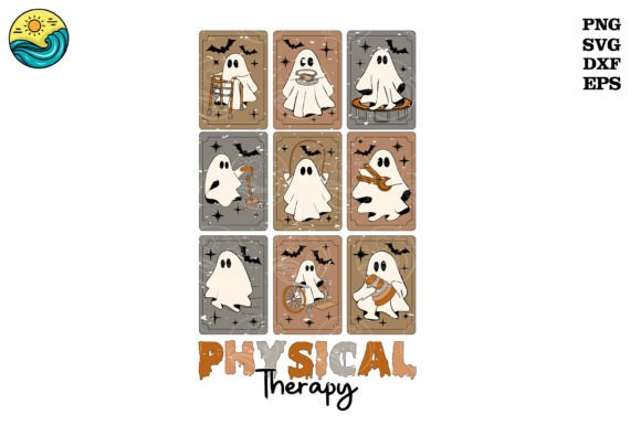 Cute Ghosts Physical Therapy SVG PNG for T-Shirt Designs