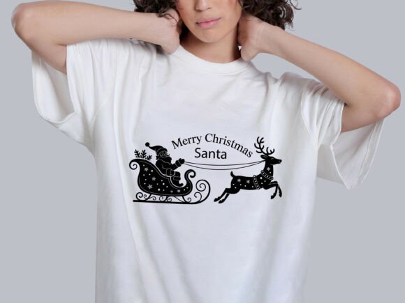 Cute Santa Claus Christmas Vector Design for T-Shirt Graphics
