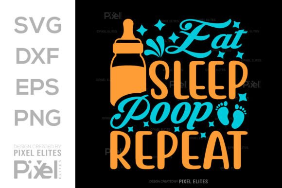 Eat Sleep Poop Repeat SVG Design Review