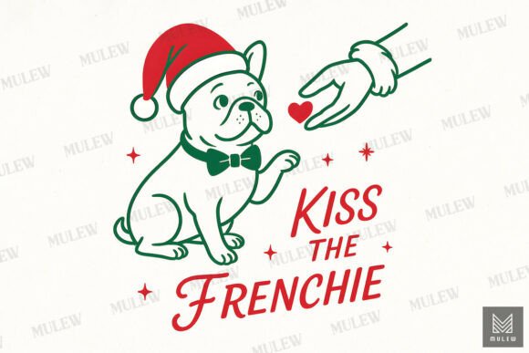 Fun Xmas French Bulldog Dog PNG