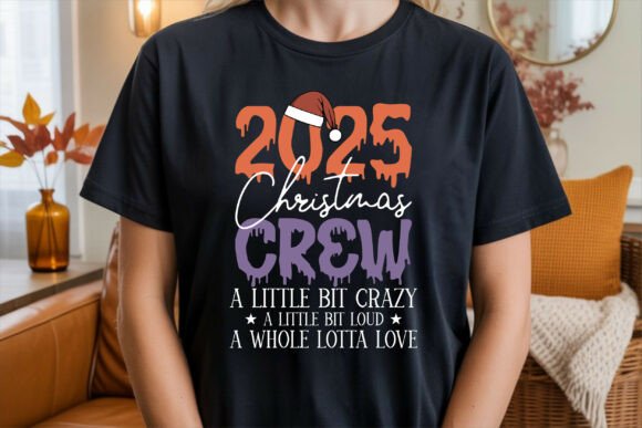 Funny Christmas Crew 2025 Graphics for T-Shirt Designs