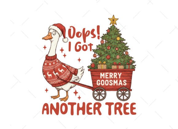 Funny Christmas Silly Goose Png Graphics for T-Shirt Designs