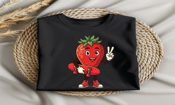 Funny Dabbing Strawberry Summer Fruit Gr Graphics for T-Shirt Designs
