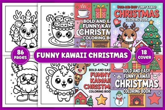 Funny Kawaii Christmas Graphics for Branding