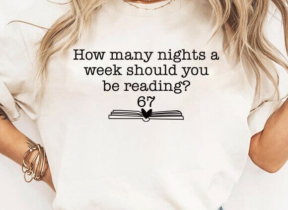 Funny Reading 6 7 Meme SVG for T-Shirt Designs and Graphics