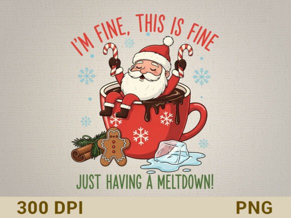 Funny Santa Meltdown Christmas Mug SVG Review