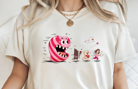 Funny Valentine Love Heart T-Shirt Design for Local Brands