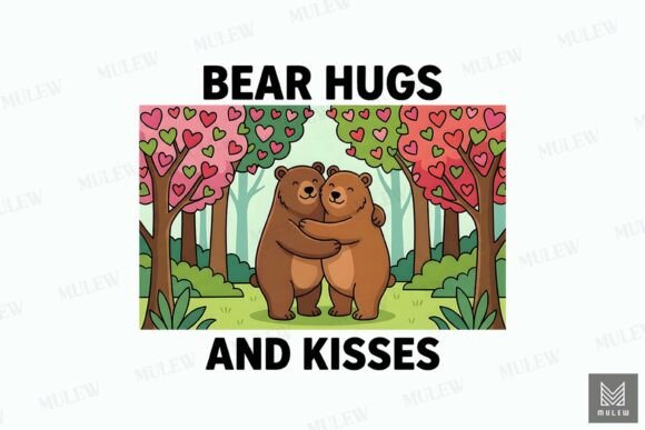 Funny Valentine’s Day Bear Couple PNG