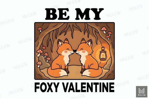Funny Valentine’s Day Fox Couple Graphics
