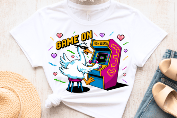 Gamer Goose PNG SVG for T-Shirt Designs and Graphics