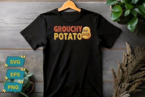 Grouchy Potato T-Shirt Design Graphics