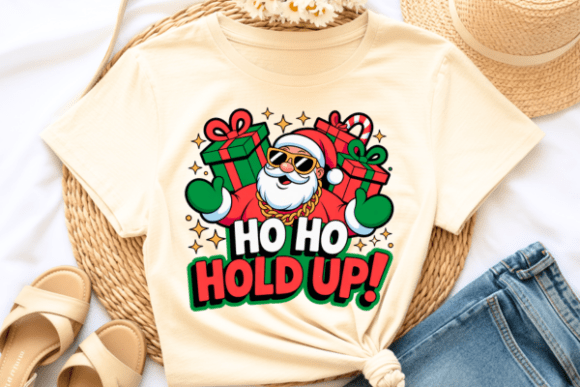 Ho Ho Hold Up PNG SVG for T-Shirt Designs and Graphics