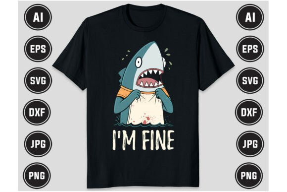 I'm Fine Halloween Graphic T-Shirt Design