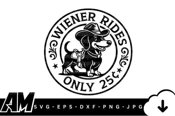 Wiener Rides 25 Cents SVG – A Playful Graphic for Editorial Use